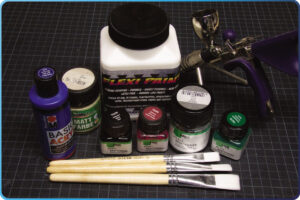 Airbrush, Aryl Farben, Pinsel